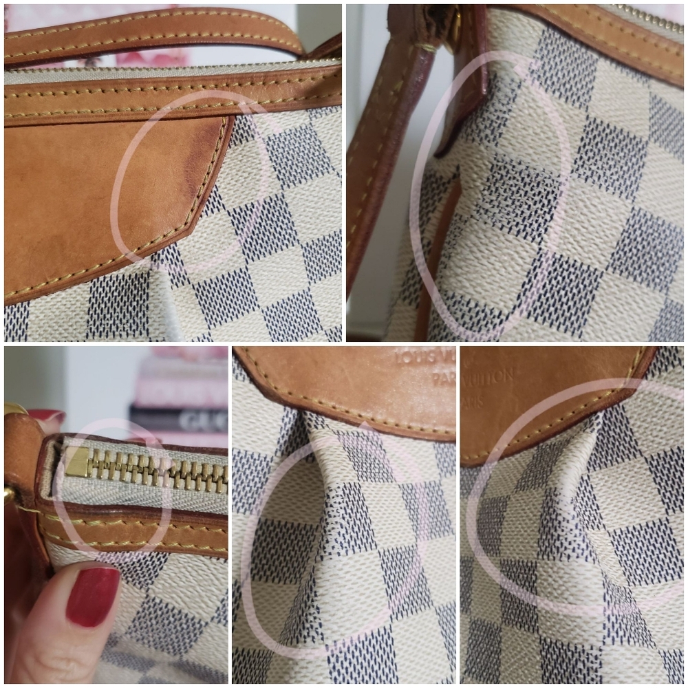 *SOLD* Authentic Pre-owned Louis Vuitton Siracusa PM Damier Azur Crossbody - Picture 11 of 16